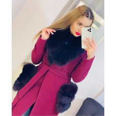 Пальто с натуральным мехом